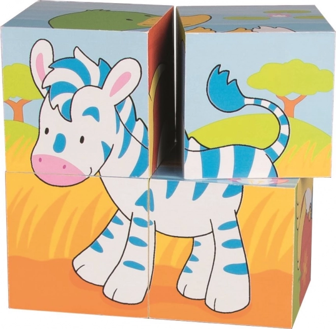 Houten blokken Diertjes van Goki