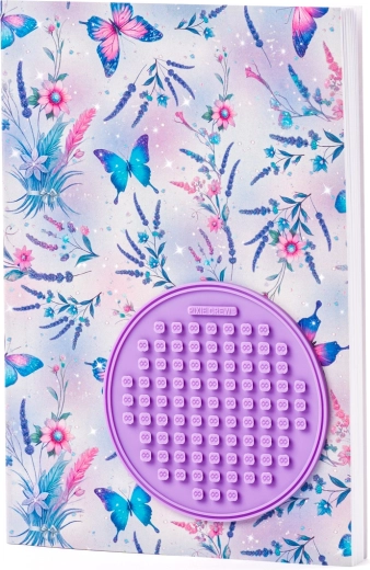 A5 notitieblok met vlinders en siliconen paneel PIXIE CREW