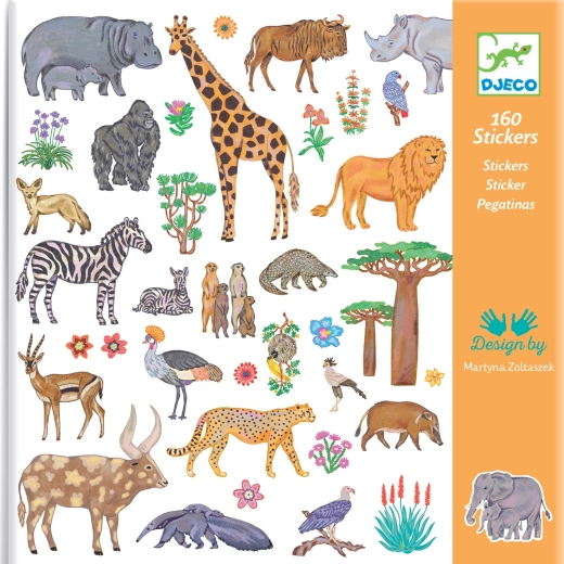 Stickers Afrikaanse dieren DJECO