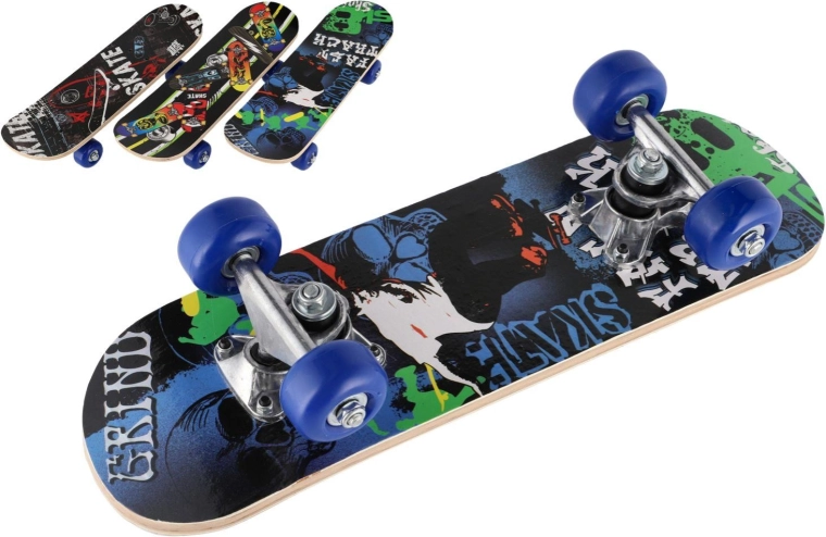 Houten skateboard 43 cm - 1 stuk