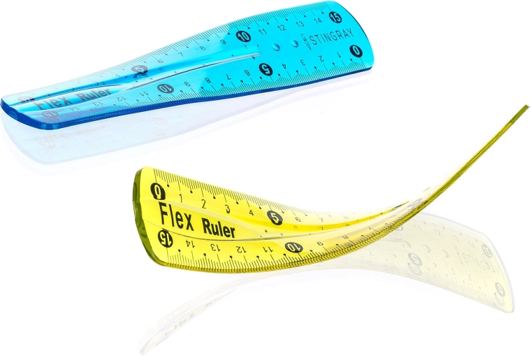 Flexi buigzame en onbreekbare liniaal 15 cm (kleurmix)