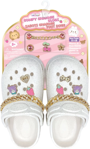 Witte kindersandalen met decoratieve accessoires, maat 31–32 (ca. 200 mm)