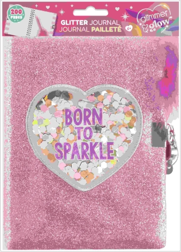 Glitterdagboek Born to sparkle - 1 stuk