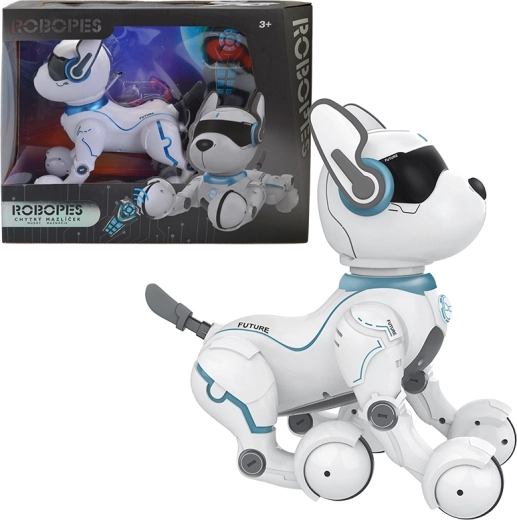 Interactieve robotische hond met spraakbesturing en afstandsbediening