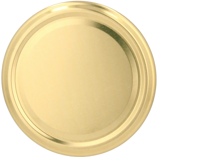 Set weckdeksels 66 mm goud, 4-kliks, 10 stuks