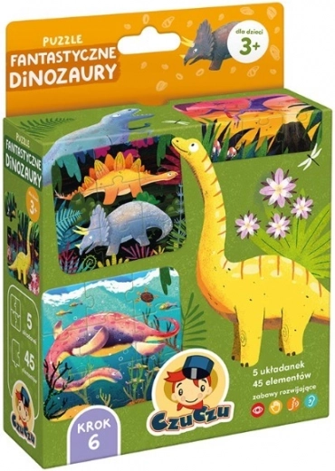 Puzzel – fantastische dinosaurussen (5×9 stukjes)