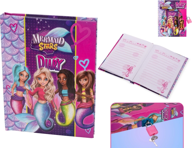 Geheim dagboek met zeemeermin in box met slot