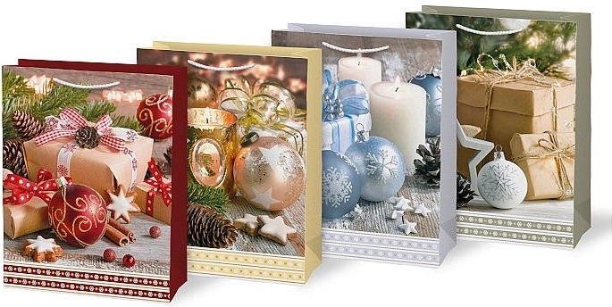 Kerstpapieren cadeauzakje A5 met opdruk - 1 stuk