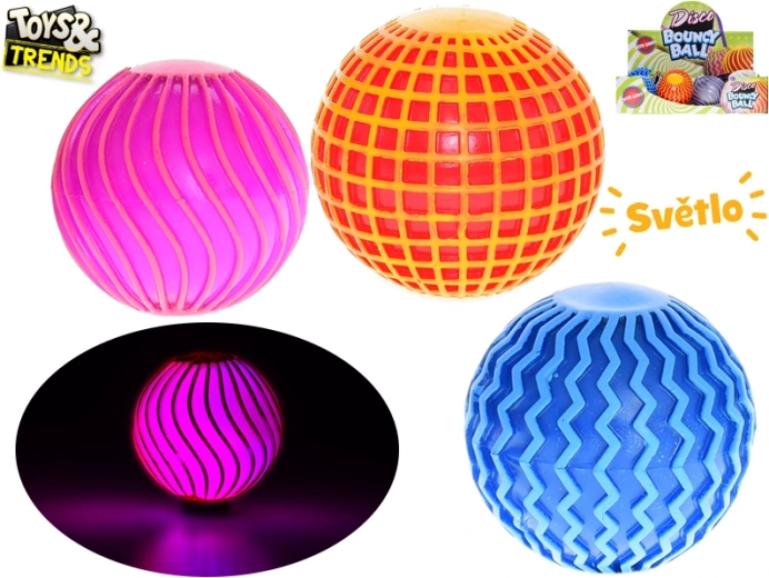 Toys&Trends lichtgevende stuiterbal disco 6 cm