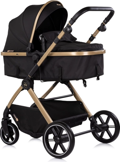 Chipolino Pearl 2-in-1 gecombineerde kinderwagen Noir
