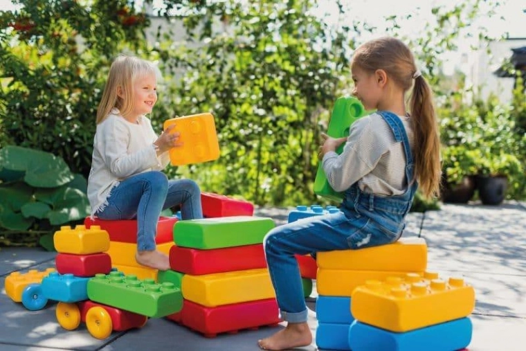 Bouwblokken met wielen - 30 stuks