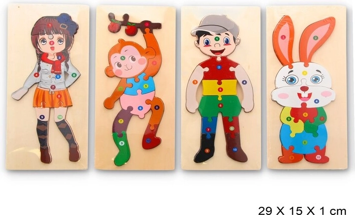 Houten kinderspeelgoedpuzzel