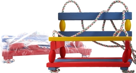 houten schommel voor kinderen en volwassenen, natuurhout 40 × 30 cm