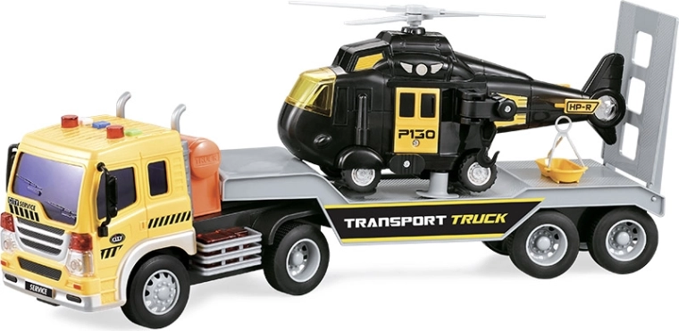 Stadstrekker met oplegger en helikopter 1:16 met afstandsbediening