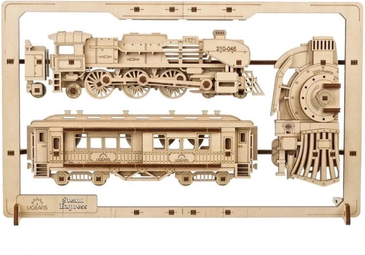 Ugears 2,5D houten mechanische puzzel Steam Express