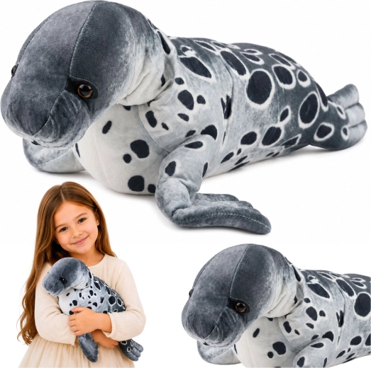 Realistische pluchen zeehond grijs 50 cm