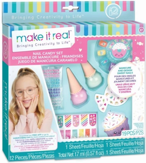 Kleurrijke set voor nagels met Candy stickers