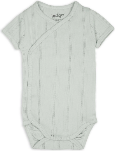 Lodger babyromper met korte mouwen pointelle silk, maat 56