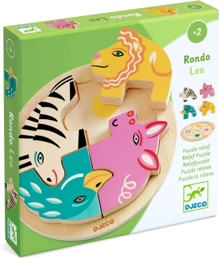 Houten inlegpuzzel Rondo Leo van DJECO