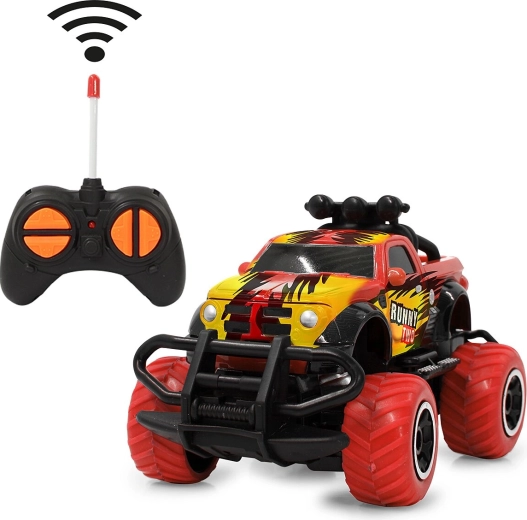 Jamara Runny Two RC monstertruck 1:43 rood 40 MHz