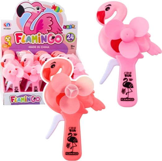 Handventilator flamingo – roze