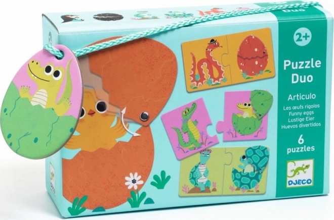 Djeco duo puzzel – vrolijke eitjes