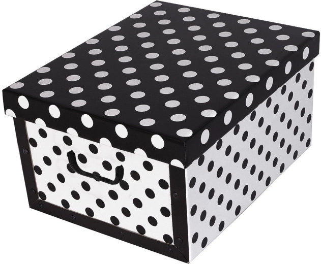 Kartonnen opbergdoos MAXI met zwarte stippen