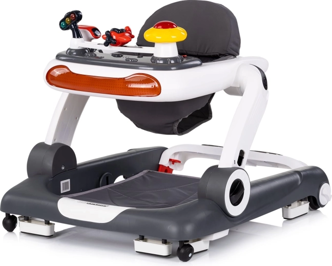 Interactieve 4-in-1 babyloopstoel CHIPOLINO Little Explorer, grijs