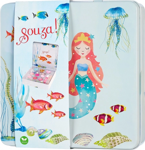 Kindermake-upset in metalen etui zeemeermin Souza!