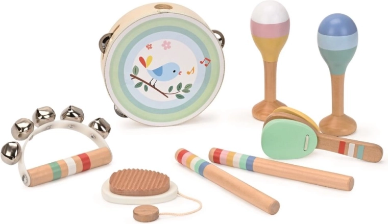 Lelin set muziekinstrumenten met vogeltje