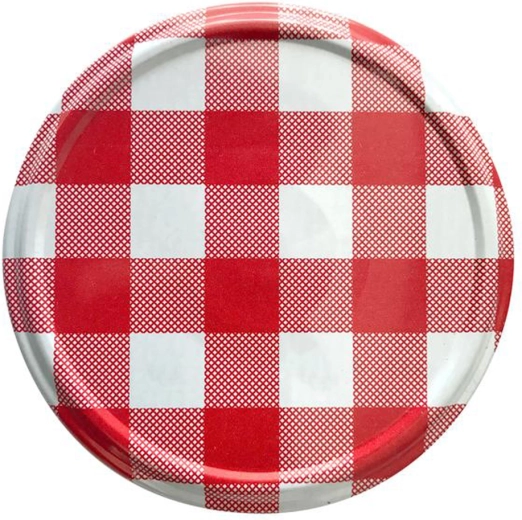 Deksels voor inmaakpotten 82 mm met ruitmotief, 10 stuks