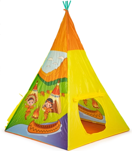 Kinder teepee tent IPLAY met indiaanse motieven