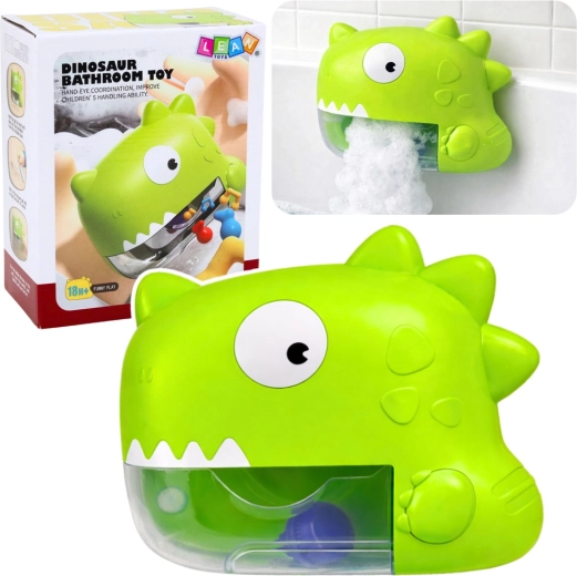bad speeltje voor kinderen dinosaurus – schuim-maker, groen
