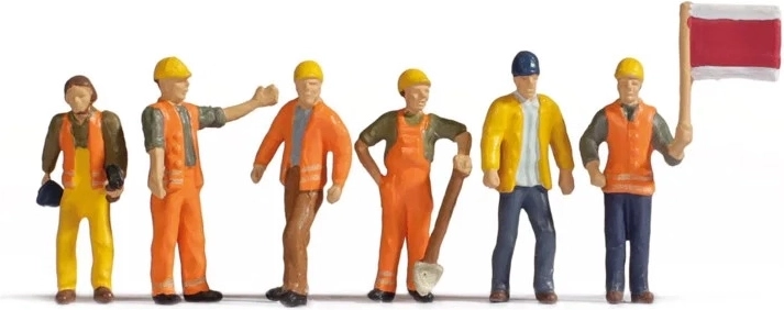 Noch set figuren spoorwegwerkers H0