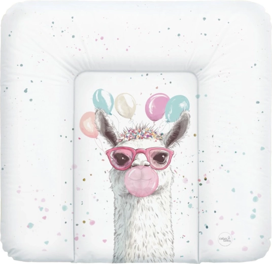 Ceba baby zachte aankleedkussen Basic Crazy Lama 75 × 72 cm
