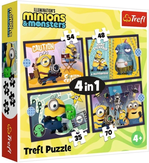Puzzel 4-in-1 Nieuwe avonturen van de Minions