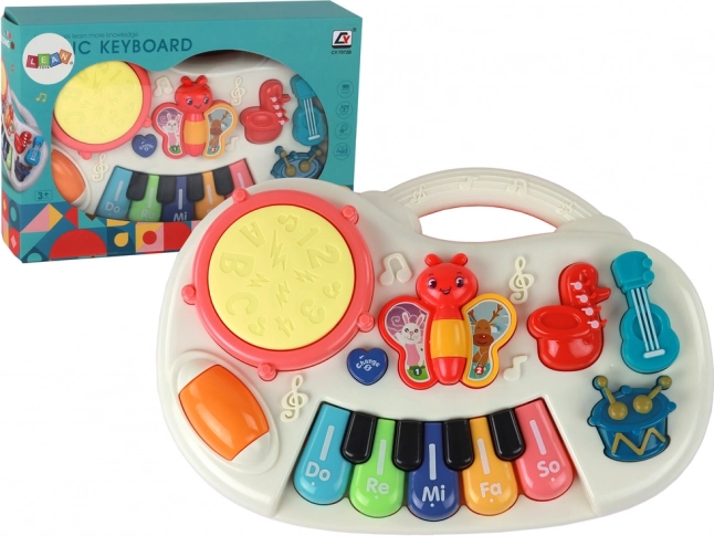 Educatief kinderkeyboard met vlinders