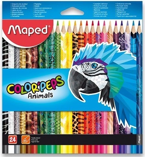 Kleurpotloden Maped Color'Peps Animals 24 stuks