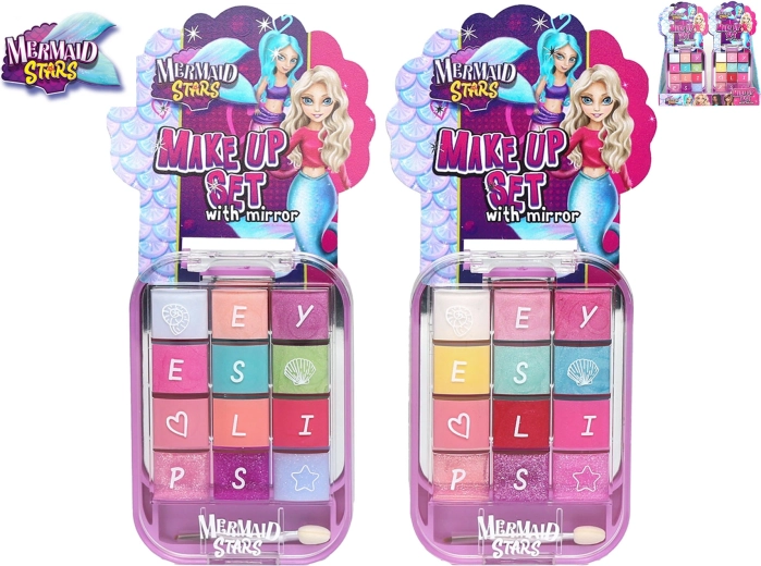 Kinder make-up palet met spiegeltje Mermaid Stars