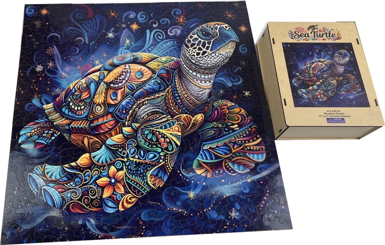 Houten puzzel zeeschildpad