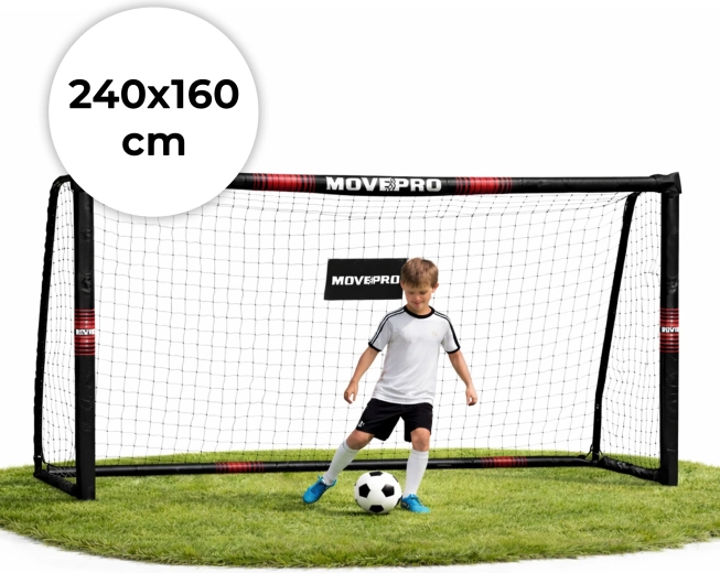 Voetbaldoel met accessoires 240 × 160 × 85 cm MOVEPRO