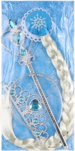 Schoonheidsset met blonde vlecht voor kleine prinsesjes