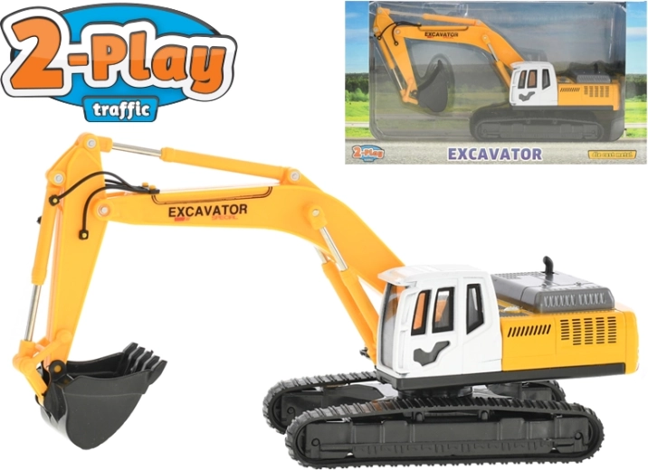 2-Play metalen graafmachine 22 cm met vrije loop