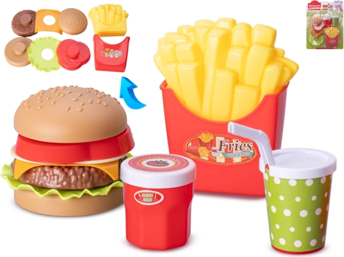 Fastfood-speelset voor kinderen, 11 delen