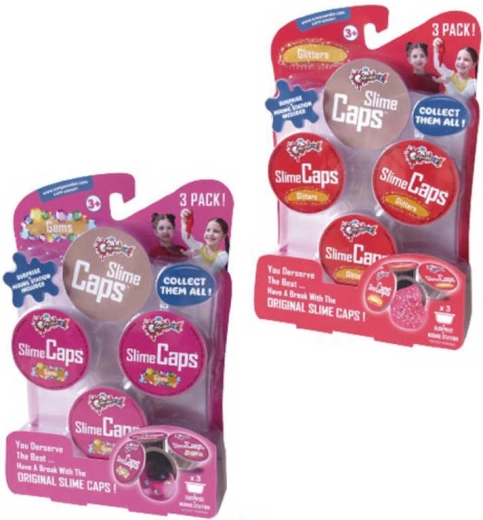 Slijm in capsule met verrassing, set van 3 stuks