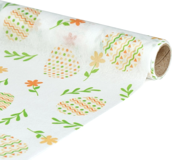Decoratieve tafelloper met eiermotief 180 × 28 cm