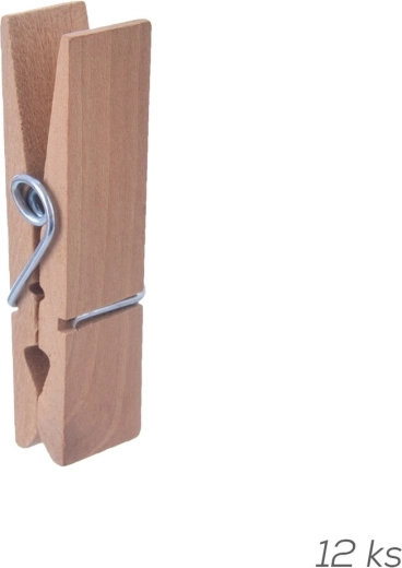 Decoratieve houten mini wasknijpers 12 stuks