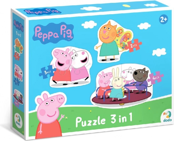 Puzzel Peppa Big en vrienden 3-in-1 (2, 3 en 4 stukjes)