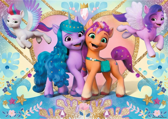 Puzzel 100 stukjes Glitter My Little Pony Sprankelende pony’s