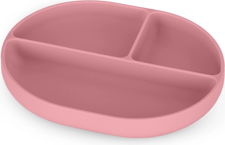 Petite&Mars siliconen verdeelbord met zuignap take&match dusty rose 6m+